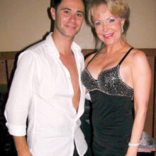 Kathi, pictured with Sasha Farber from Dancing with the Stars.