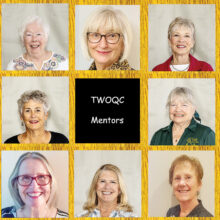 Top row (left to right): Clarice Sullivan, Patricia Fina Weaver, and Jeri Collins; middle row: Patty Zatkin and Suzan Bryceland; bottom row: Janice Pell, Sandi Beecher, and Chris Webber. All of the mentors look forward to the time when they can get together with their mentees, perhaps at lunch or at least for a cup of coffee. (Photo by Jim Burkstrand)