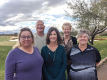 Left to right: Bobbi Jo Rathvon, Jay Thompson, Pam Coulter, Connie Hiles, and Dena Knox