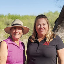 2021 Champions Kathy Linn (Low Net) and Bobbi Jo Rathvon (Low Gross) (Picture by Janet Johnson)