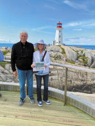 Skip and Perri Jones in Peggy’s Cove, Nova Scotia.