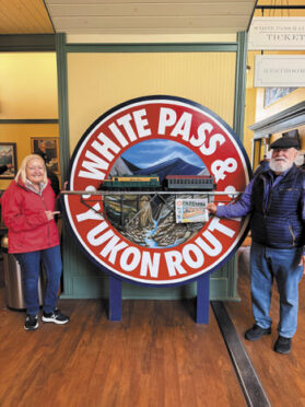 Gary and Christine Tokle in Skagway, Alaska, on July 4, 2026.